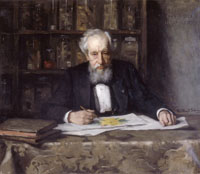 A painting of Hugo de Vries in his retirement, by Thérèse Schwartze